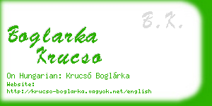 boglarka krucso business card